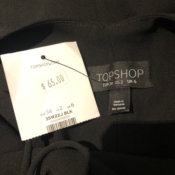 Topshop Cami Dress Black Size 2 - Picture 4 of 5